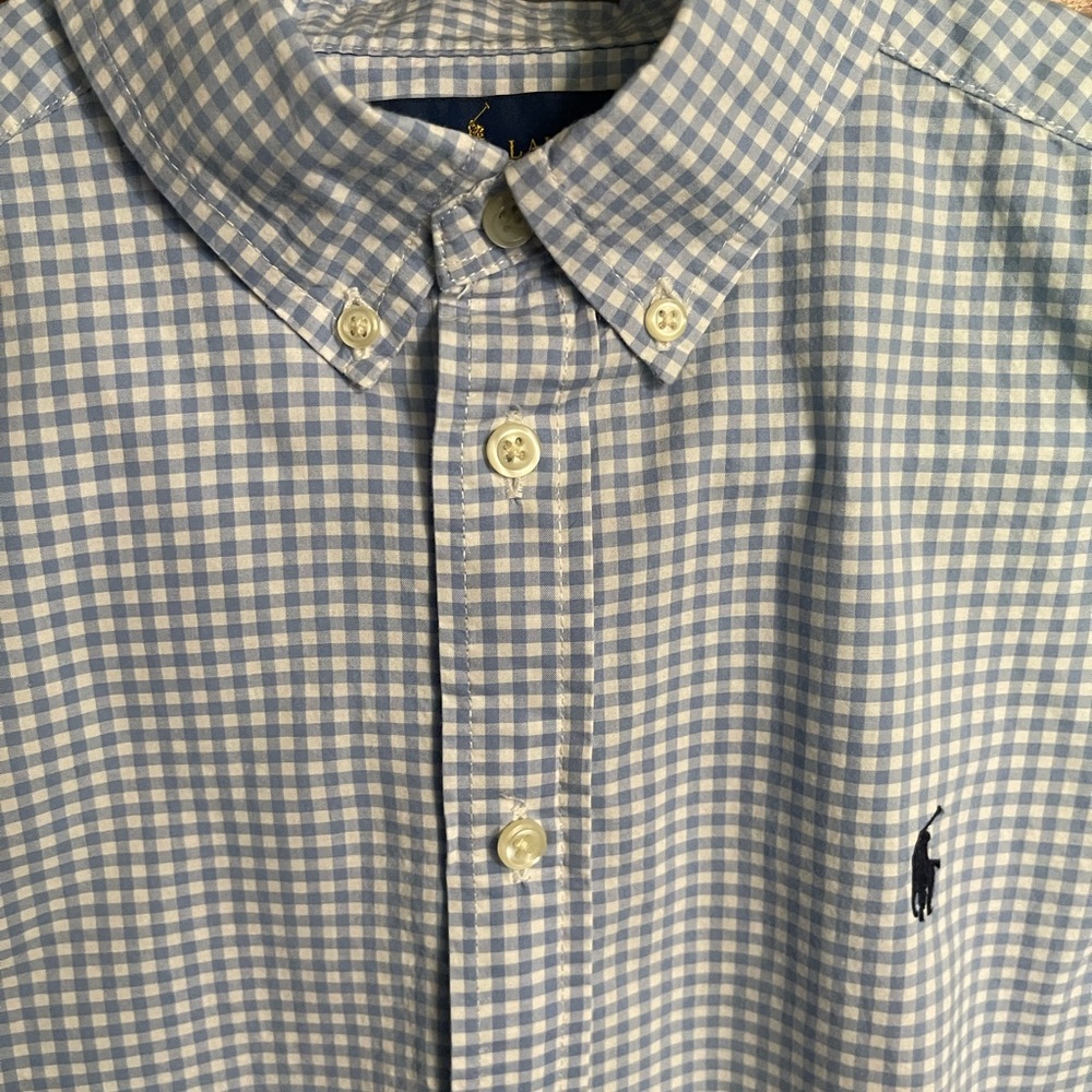 Polo by Ralph Lauren Classic Blue and White Gingham Button Down